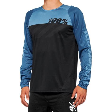 Mtb Jersey Long Sleeve R Core Black Slate Blue Maciag Offroad