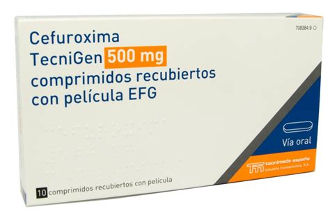 Cefuroxima Tecnigen Mg Comprimidos Recubiertos Con Pelicula Efg