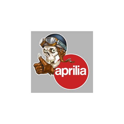 APRILIA Left Skull Head Laminated Decal Cafe Racer Bretagne