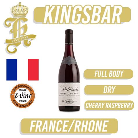 M Chapoutier Cotes Du Rhone Belleruche Rouge Wine Ml Shopee Singapore