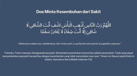 Doa Minta Kesembuhan Dari Sakit Bersabar Dan Percaya Padanya