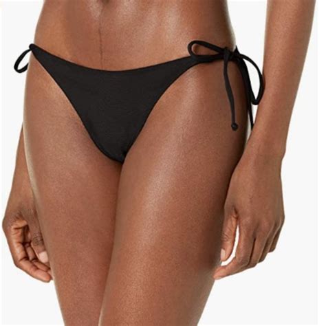 Volcom Swim Volcom Womens Standard Simply Seamless Skimpy Tie Side Swimsuit Bikini Bottom M
