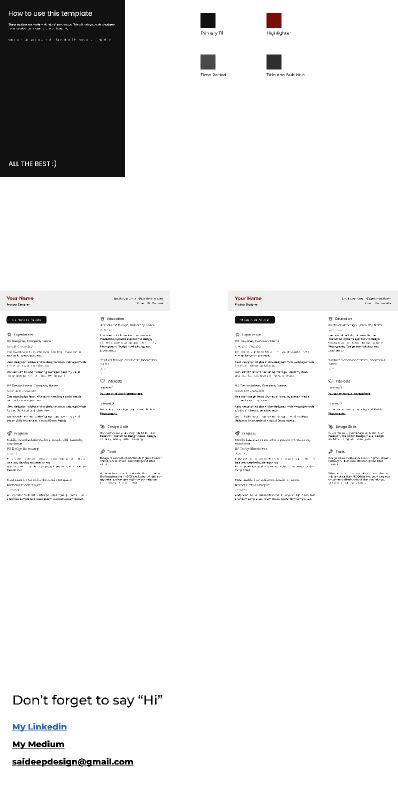 Resume template 1 - Minimal | Figma