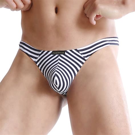 Aayomet Men S Bikini Brief Mens Underwear Cotton Low Waist Small Stripe