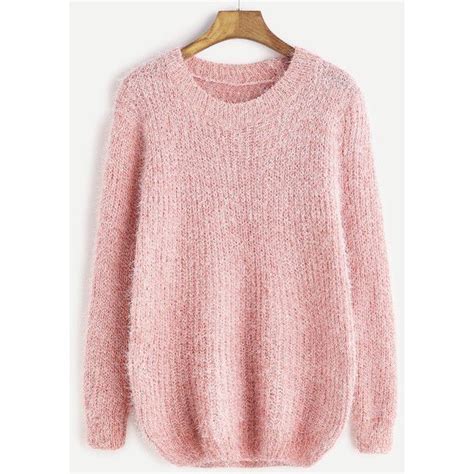 Shein Sheinside Fuzzy Chunky Knit Sweater 12 Liked On Polyvore