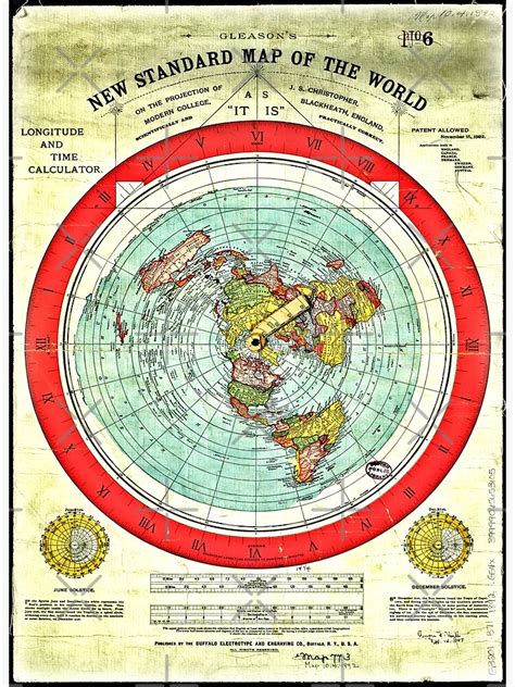 Lámina Fotográfica For Sale Con La Obra Mapa Plano De La Tierra De Gleason 1892 Investigación