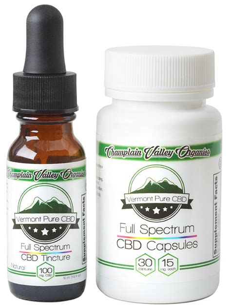 Tincture And Capsule Combo Vermont Pure Cbd