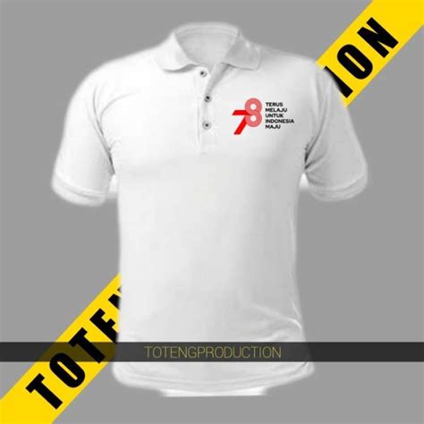 Promo Cod Baju Kaos Polo Logo Kiri Hut Ri Th Indonesia Kemerdekaan