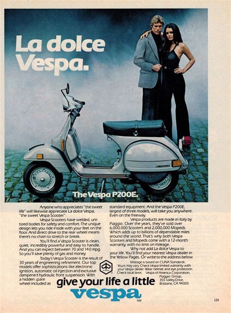 1979 VESPA SCOOTER Vintage Advertisement Etsy Scooter Vespa Vespa