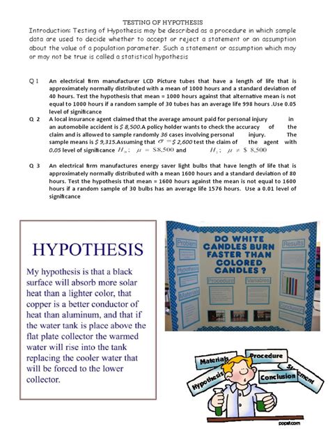 T Test and Testing of Hypothesis | PDF | Student's T Test | Statistical ...