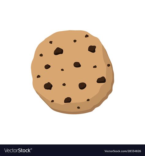 Chocolate chip cookie clip art Royalty Free Vector Image