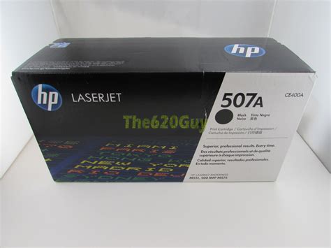 NEW Genuine HP CE400A 507A Color Black Original LaserJet Toner Print ...