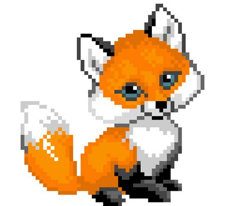 Cute fox pixel art