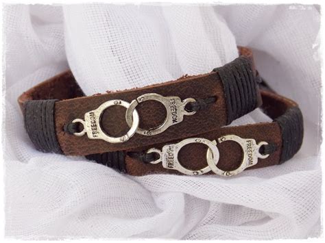 Personalized Dom Leather Bracelet Bdsm Leather Cuff Handcuff Etsy