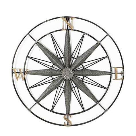 Edeco Decorative 27 5 Round Metal Compass Wall Décor Hanging Home Decoration The Nautical