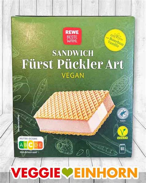 Veganes Fürst Pückler Eis Sandwich von Rewe