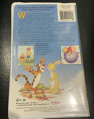 Disney S The Many Adventures Of Winnie The Pooh VHS 1996