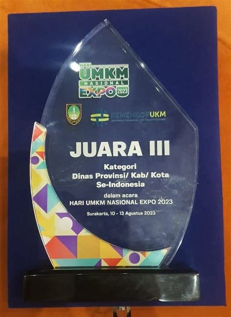 DISKOP UKM Aceh Raih Juara III UMKM Expo Tingkat Nasional 2023 Berita