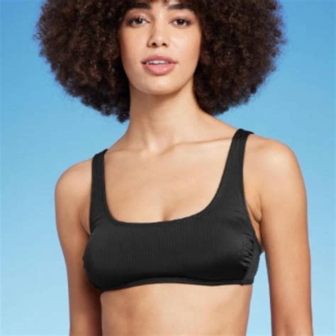 Nwt Women S Ribbed Bralette Bikini Top Wild Depop