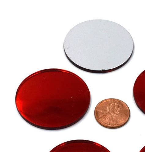 Large Mirror Disk Round Disk Red And Silver Mm Acrylic Round Disk