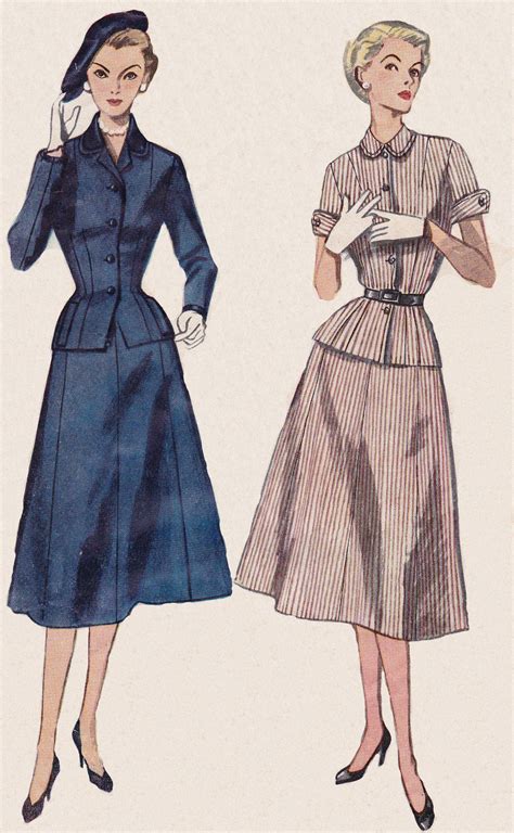 1950 S Women S Suit From Simplicity Pattern 4089 Classic Suit Note