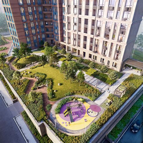 residential complex kamerton exterior visualization urban landscape