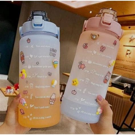 Jual Botol Minum Liter Ml Korea Viral Botol Motivasi Viral