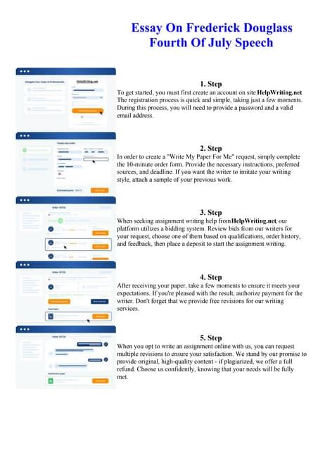 Essay On Frederick Douglass Fourth Of July Speech | PDF