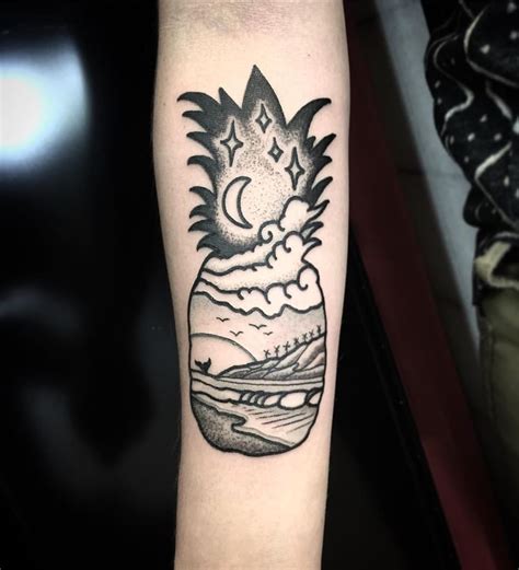 63 Amazing Pineapple Tattoo Idea For People Who Are Ticklish On The Outside