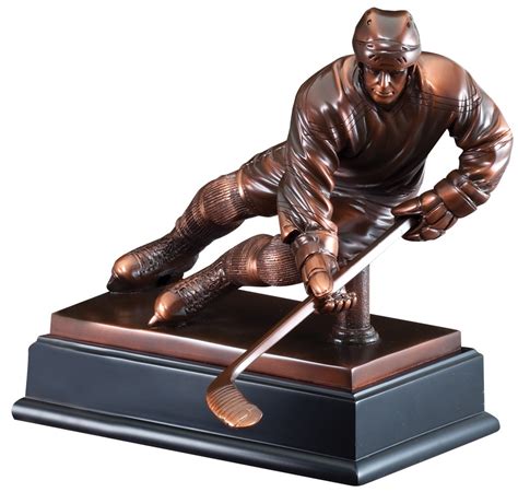 Bronze Resin Hockey PLayer Sculpture Award TrophyThe Trophy Trolley