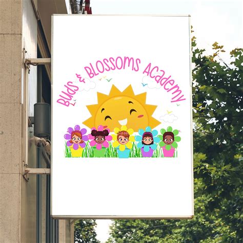 Floral Daycare Logo Cute Colorful Daycare Logo Unique - Etsy