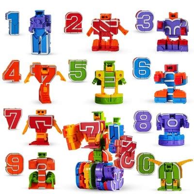 Syncfun 10pcs Number Bots Toys, Number Bots, Action Figure Learning Toys, Number Robots Toys ...