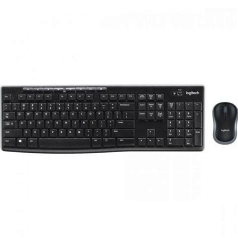 Teclado E Mouse Logitech Mk270 Sem Fio Multimidia Preto Abnt2 920