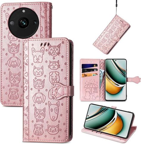 Coque Pour Realme Pro G Tui Antichoc En Cuir Pu Avec Motif De