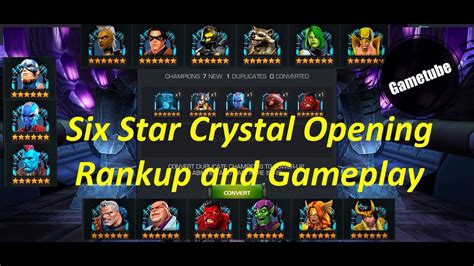 Mcoc Six Star Crystal Opening Rankup And Gameplay 6 Star Youtube