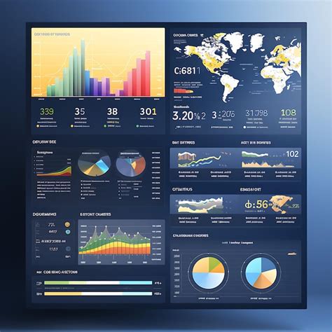 Premium Ai Image Web Dashboard Economic Indicators Dashboard With Key