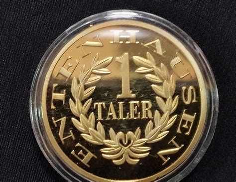 Emil Erpel 1 Taler Entenhausen 1818 Walt Disney Gold Plated Coin