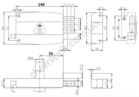 Замок накладной KALE 2001-A 3M - DveriLock -Дверные ручки, замки для ...