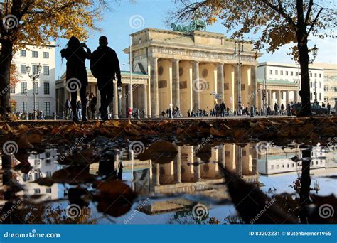 Silhouette Of The Brandenburg Gate Brandenburger Tor At Sunrise ...