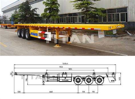 3 Axle 40ft Flatbed Trailer For Sale