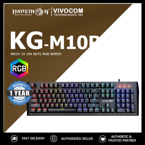 Imperion KG M10R Mech 10 104 Keys RGB Wired Mechanical Gaming Keyboard