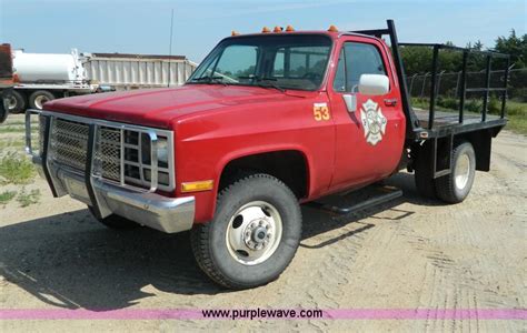 1989 Chevrolet 3500 Flatbed Truck In Lacrosse Ks Item Al9813 Sold