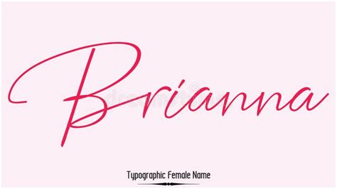 Brianna Female Name Street Art Design Graffiti Tag Brianna Vector Art