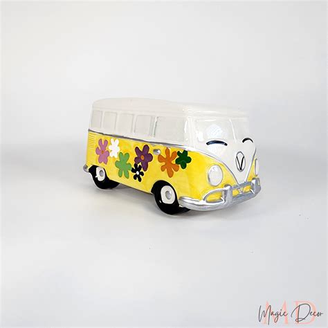 Ceramic Vw Bus Planter Hippie Bus Ceramic Planter Groovy 70s Etsy