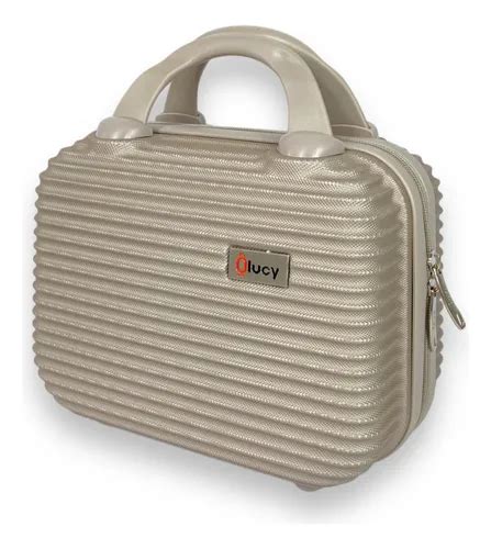 Maleta Frasqueira De Mão P Viagem Rígida Nécessaire Abs Cor Nude