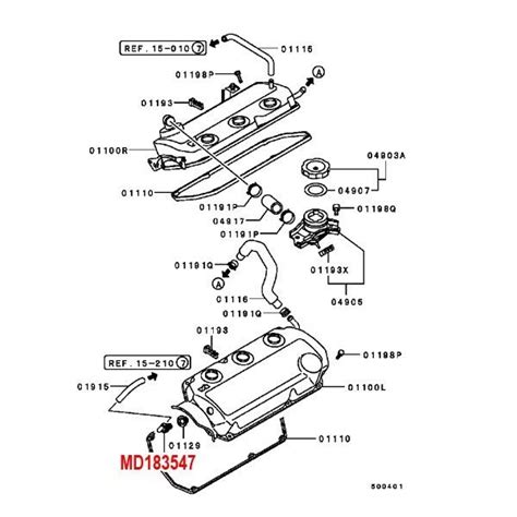 Mitsubishi MONTERO Gen 2 2 5 3 SPORT PCV Valve MD183547 GENUINE