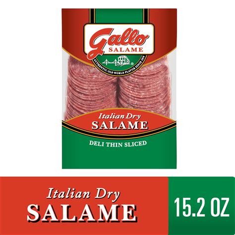 Gallo Salame Deli Thin Sliced Italian Dry Salami Lunch Meat Oz