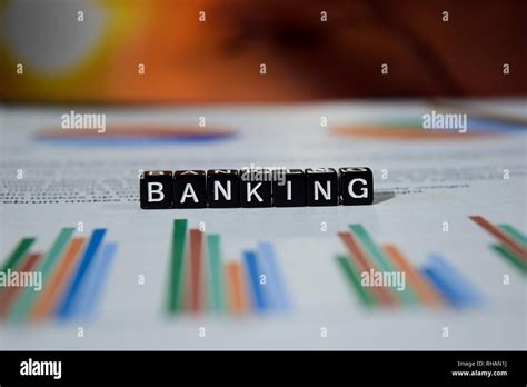 banking  wooden blocks finance savings management concept stock