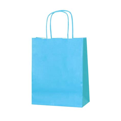 Sacs Cadeaux En Papier Bleu Clair Avec Poign Es Torsadables Etsy