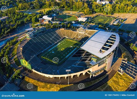 Aerial View of Autzen Stadium, University of Oregon Ducks Football ...